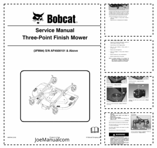 Bobcat Three Point Finish Mower Implement Service Manual AF4500101
