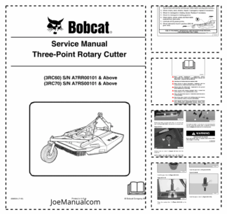 Bobcat Three Point Rotary Cutter Implement Service Manual A7RR00101 A7RS00101