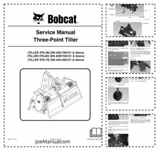 Bobcat Three Point Tiller Implement Service Manual ADL700101 ADKY00101 ADL400101
