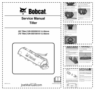 Bobcat Tiller Implement Service Manual 055200101 055100101