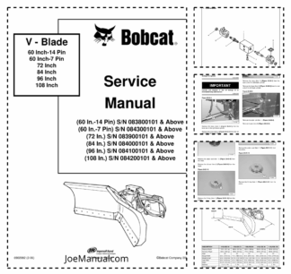 Bobcat V-Blade Attachment Service Manual 083800101
