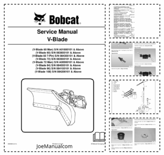 Bobcat V-Blade Attachment Service Manual A01800101