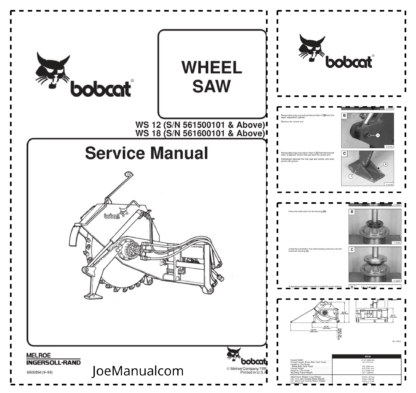 Bobcat WS12 WS18 Wheel Saw Service Manual