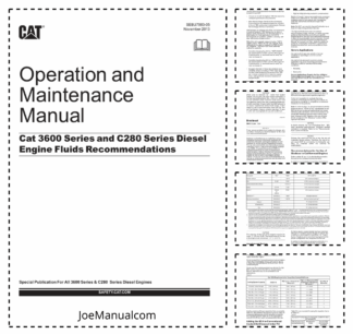 Caterpillar 3600 C280 Series Diesel Engine Fluids Recommendation