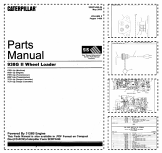 Caterpillar 938G II Wheel Loader Parts Manual