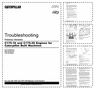 Caterpillar C175-16 C175-20 Engine Troubleshooting Manual for 793F 797F Off Highway Trucks