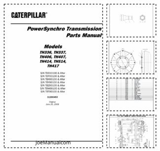 Caterpillar PowersSynchro Transmission TH336-TH417 Parts Manual
