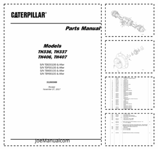 Caterpillar TH336 TH337 TH406 TH407 Telehandler Parts Manual