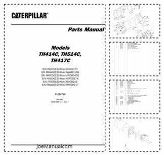 Caterpillar TH414C TH514C TH417C Telehandler Parts Manual