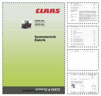 Claas Xerion 3300 3800 Electrical and Hydraulic Systems Manual