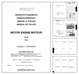 Deutz TCD 2013 Diesel Engine Workshop Manual
