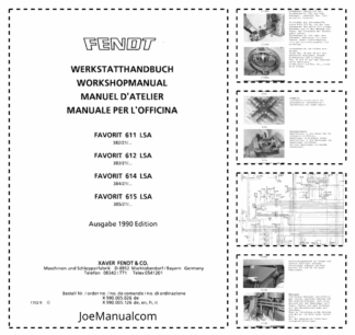 Fendt 611 612 614 615 LSA Tractor Workshop Manual Part 1