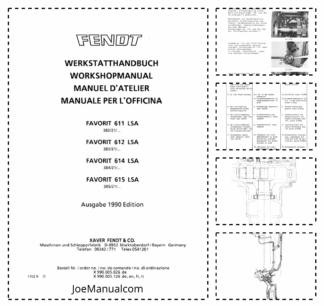 Fendt 611 612 614 615 LSA Tractor Workshop Manual Part 2