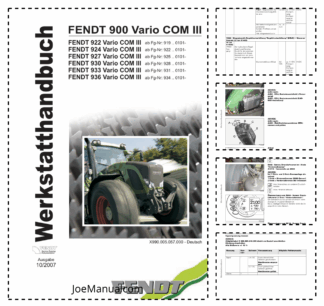 Fendt 900 Vario COM III Tractor Workshop Manual
