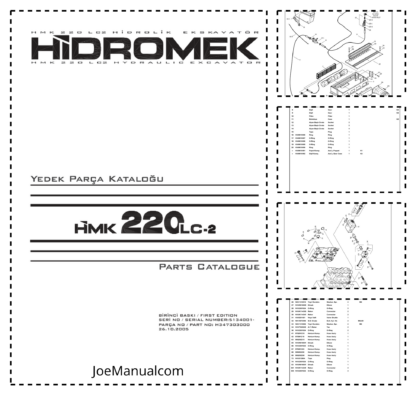 Hidromek 220LC Excavator Parts Catalog