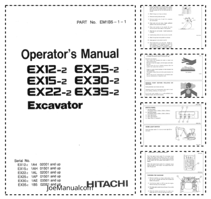Hitachi EX Series Excavators Operators Manual