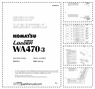 Komatsu WA470-3 Loader Workshop Manual