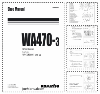 Komatsu WA470-3 Wheel Loader Shop Manual WA470H20051