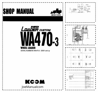 Komatsu WA470-3 Wheel Loader Workshop Manual SN 20001