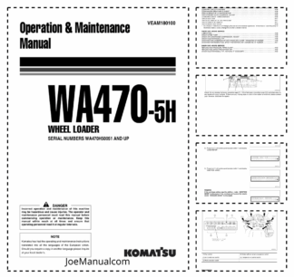 Komatsu WA470-5H Wheel Loader Operation and Maintenance Manual