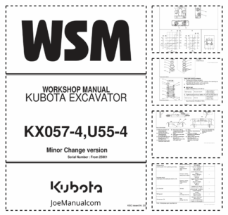 Kubota KX057-4 U55-4 Excavator Workshop Manual RY91125001