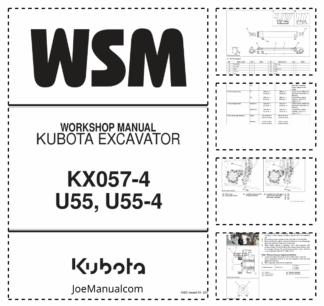 Kubota KX057-4 U55 U55-4 Excavator Workshop Manual RY91120510