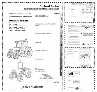 Landini Serie F F65 F75 F80 F90 F100 F105 Orchard Tractor Operator Manual