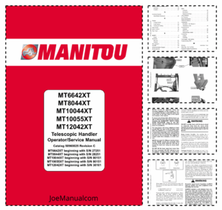 Manitou MT6642XT MT8044XT MT10044XT MT10055XT MT12042XT Telescopic Handlers Operators Service Manual