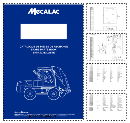 Mecalac 12MTX Excavator Parts Catalog SN 40000