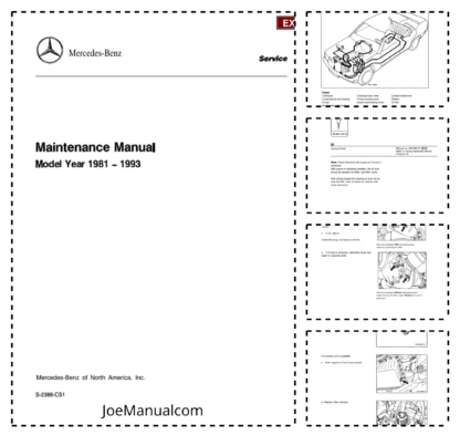 Mercedes Benz Model Year 1981 1993 Maintenance Manual