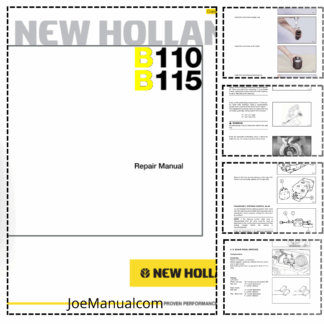 New Holland B110 B115 Backhoe Loader Service Manual