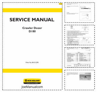 New Holland D180 Crawler Dozer Service Manual Tier 3