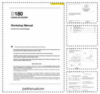 New Holland D180 Crawler Dozer Workshop Manual