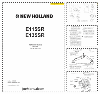 New Holland E115SR E135SR Hydraulic Excavator Workshop Manual