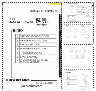 New Holland E215B Hydraulic Excavator Service Manual Tier 3