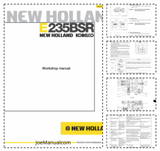 New Holland E235BSR Mini Excavator Workshop Manual