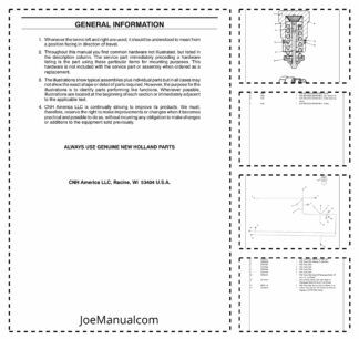 New Holland L160 L170 Skid Steer Loader Parts Manual