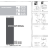 Takeuchi TB125 TB135 TB145 Excavator Workshop Manual