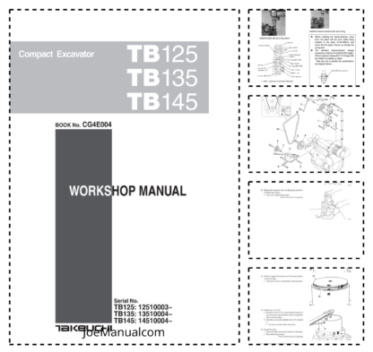 Takeuchi TB125 TB135 TB145 Excavator Workshop Manual