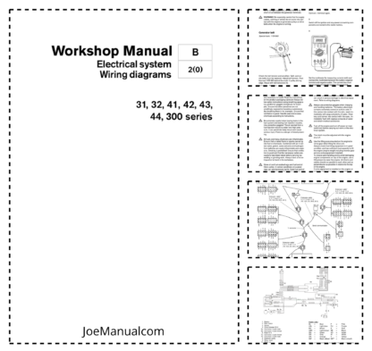 Volvo Penta 31 32 41 42 43 44 300 Series Marine Engines Electrical System Wiring Diagrams
