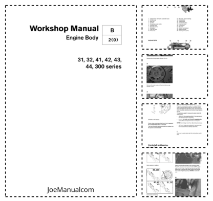Volvo Penta 31 32 41 42 43 44 300 Series Marine Engines Engine Body Workshop Manual