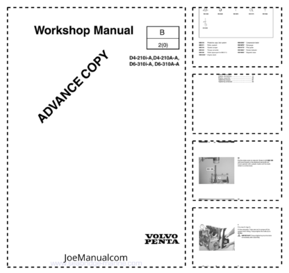 Volvo Penta D4 D6 Marine Engines Operators Manual