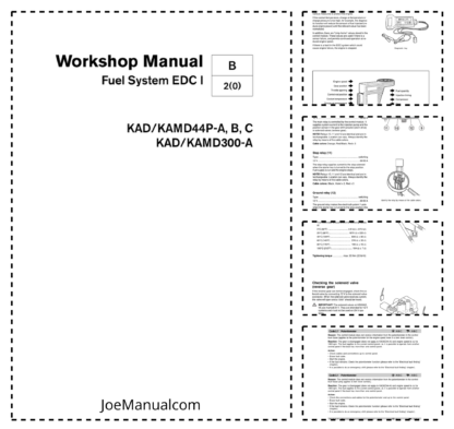Volvo Penta KAD44P KAMD44P KAD300 KAMD300 Marine Engines EDC I Fuel System Workshop Manual