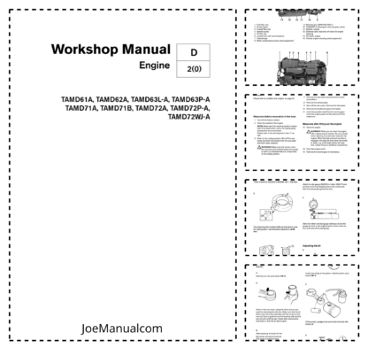 Volvo Penta TAMD61A TAMD62A TAMD63L A Marine Engines Workshop Manual