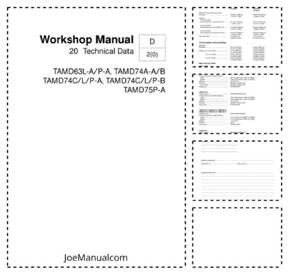 Volvo Penta TAMD63L A TAMD63P A TAMD74 Series Marine Engines Workshop Manual