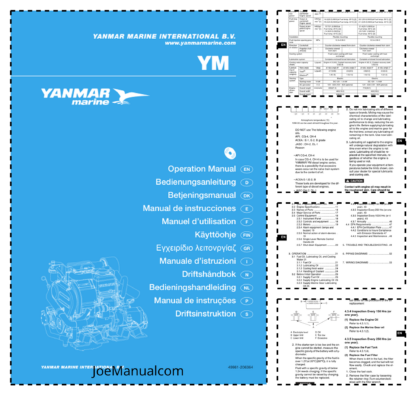 Yanmar 3YM30 3YM20 2YM15 Engine Operation Manual