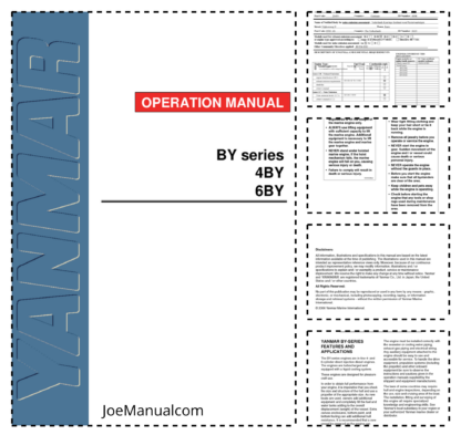 Yanmar 4BYand6BY Engine Operation Manual