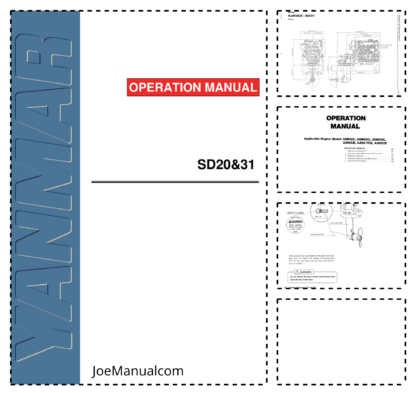 Yanmar SD20 SD31 Engine Operation Manual