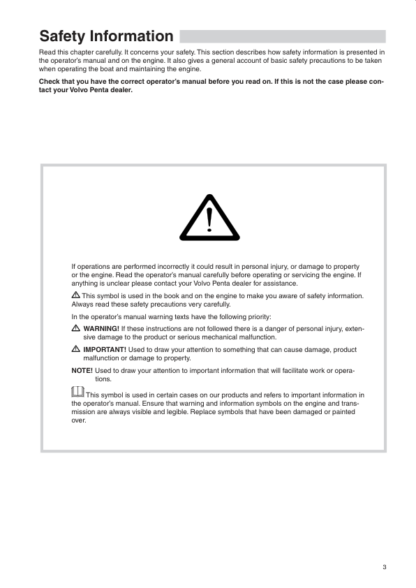 Volvo D4 D6 Penta Engine Operators Manual - Image 5