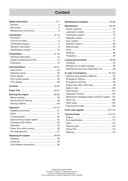 Volvo D4 D6 Penta Engine Operators Manual - Image 4